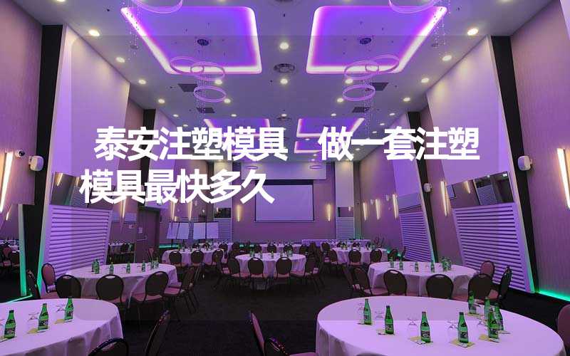 泰安注塑模具 做一套注塑模具最快多久